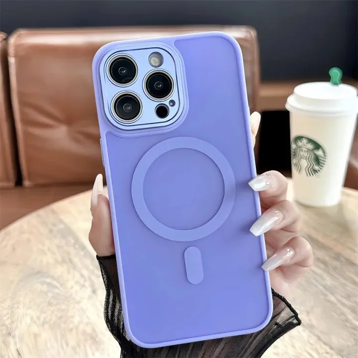 Луксозен кейс + Magsafe TP-27 + камера за Samsung S26 Ultra – Светло Лилав