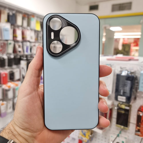 Луксозен кожен калъф за Huawei Pura 80 Pro син