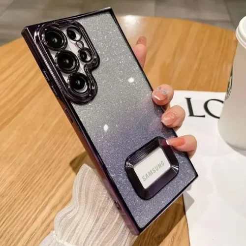 Луксозен лъскав кейс с брукат TP-24 за Redmi 12C – Deep Лилав