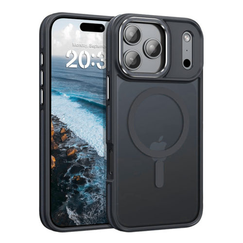 Луксозен магнитен калъф за iPhone 18 Pro Max черен