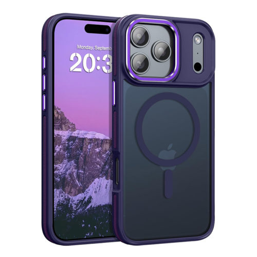 Луксозен магнитен калъф за iPhone 18 Pro Max лилав