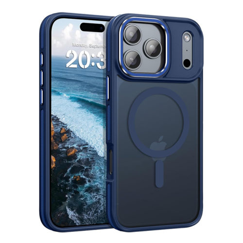 Луксозен магнитен калъф за iPhone 18 Pro Max син