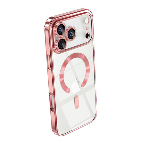 Луксозен прозрачен калъф за iPhone 18 Pro Max розов