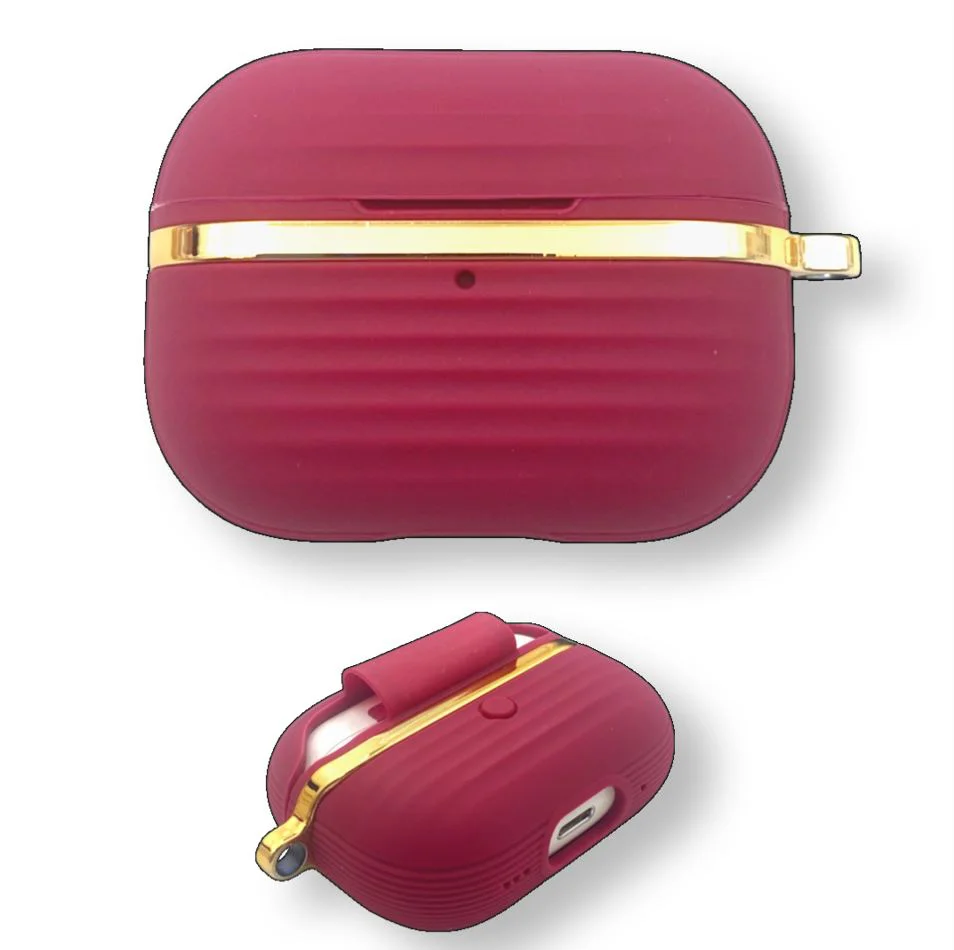 Луксозен силиконов калъф за Airpods Pro 2-gen SC01 – Винен