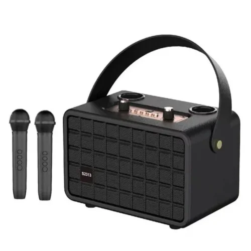 M2313 Безжична караоке тонколона (Черен) Authentics S2313 с 2 микрофона – 2x15W, Bluetooth