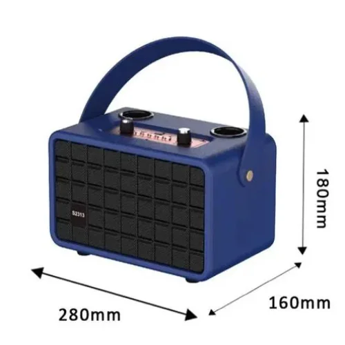 M2313 Безжична караоке тонколона (Черен) Authentics S2313 с 2 микрофона – 2x15W, Bluetooth