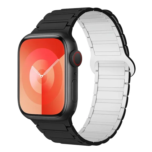 Магнитна каишка BN-10 Apple Watch iWatch 38/40/41/42mm – Черен/Сив отвътре