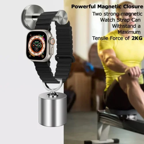 Магнитна каишка BN-10 Apple Watch iWatch 42/44/45/49mm – Винен /Сив отвътре