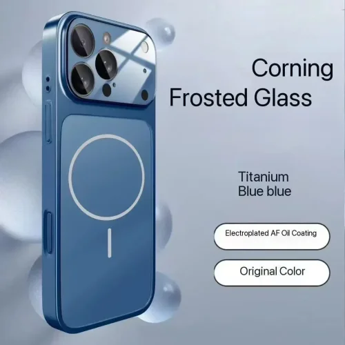 Magsafe кейс твърд гръб и TPU рамка TP-90 за iPhone 15 Pro – Син