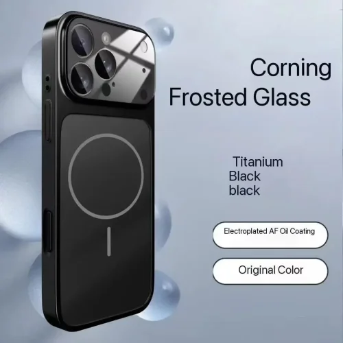 Magsafe кейс твърд гръб и TPU рамка TP-90 за iPhone 16 Pro Max – Черен