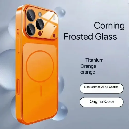 Magsafe кейс твърд гръб и TPU рамка TP-90 за iPhone 16 Pro Max – Оранжев