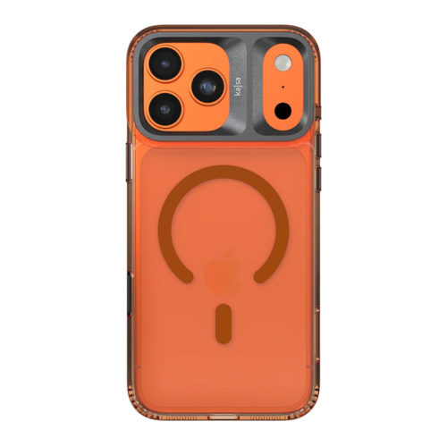 Марков алуминиев калъф за iPhone 18 Pro оранжев