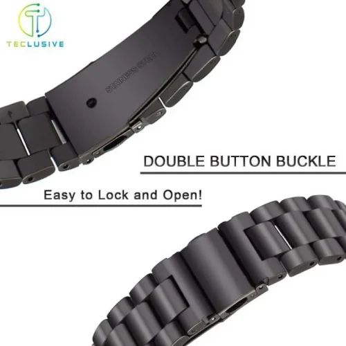 Метална каишка BN-16 за Smart Watch Часовник 20mm – Черен/Сив