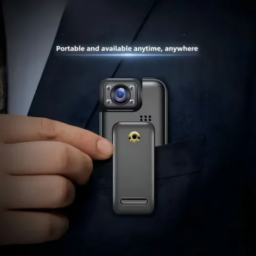 Мини Body Camera 1080P HD L8 – Камера с въртящ се на 180° обектив, нощно виждане, дисплей и клипс за дрехи