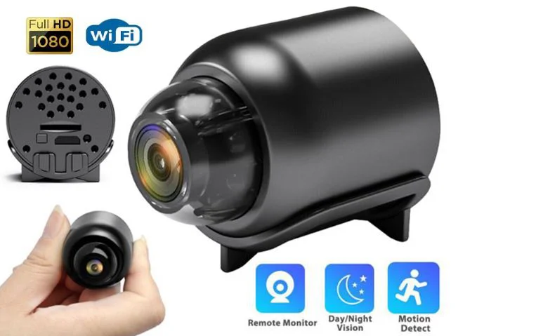 Мини шпионска камера X5 ( APP:LinkLemo ) SpyCam, безжична, Full HD 1080p, аудио-видео