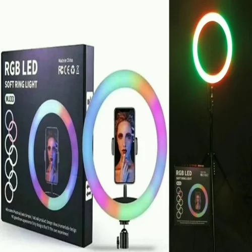 MJ33 Ринг лампа RG LED Цветна, За селфи/грим, 12″ 33cm ринг
