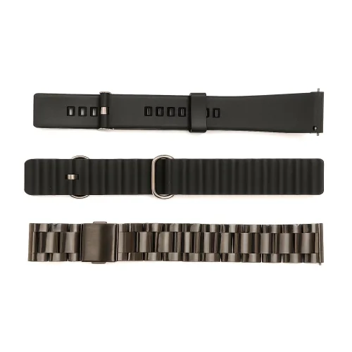 MK27 Смарт часовник 3 Каишки GT4 Bluetooth 47мм – Черен