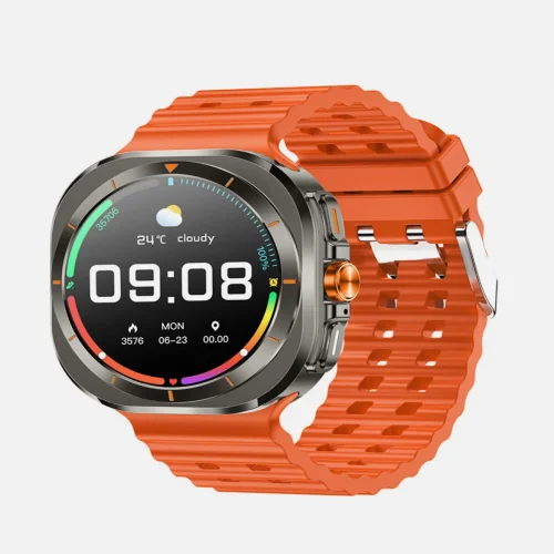 MK72 Смарт часовник 2 Каишки Watch Ultra Bluetooth 5.0 47мм – Черен