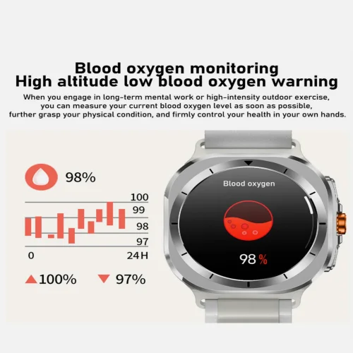 MK72 Смарт часовник 2 Каишки Watch Ultra Bluetooth 5.0 47мм – Черен