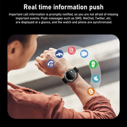 MK72 Смарт часовник 2 Каишки Watch Ultra Bluetooth 5.0 47мм – Черен