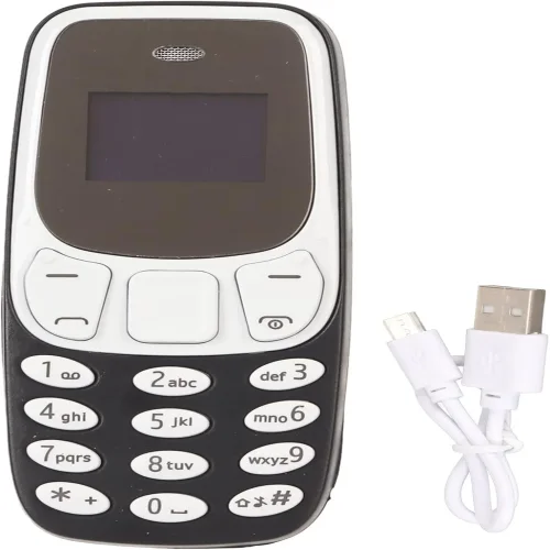 Мобилен телефон BM10-МИНИ (Черен) – Най-малкият в света отключен Dual SIM с промяна на гласа, Bluetooth
