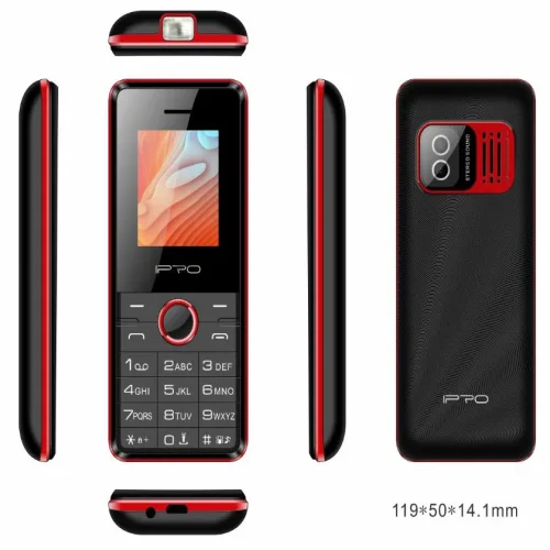 Мобилен телефон IPRO A30 + БГ МЕНЮ /2G/32 + 64MB/1.77inch/0.08MP/600mAh/Dual Sim/Фенер – Черен