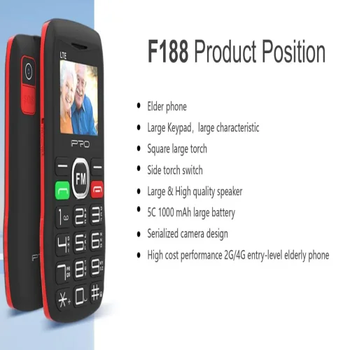 Мобилен телефон IPRO F188 + БГ МЕНЮ /2G/32 + 64MB/1.77inch/0.08MP/1000mAh/Dual Sim/Фенер – Черен