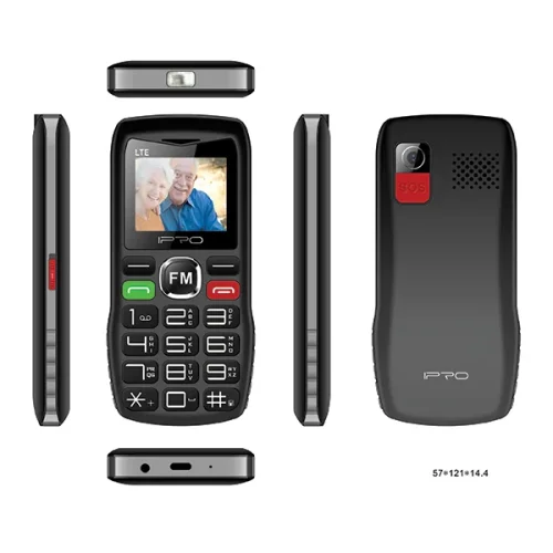 Мобилен телефон IPRO F189 + БГ МЕНЮ/2G/32MB + 32MB/0.3MP/1.77 инча/800mAh/Фенер/SOS/Dual SIM – Черен