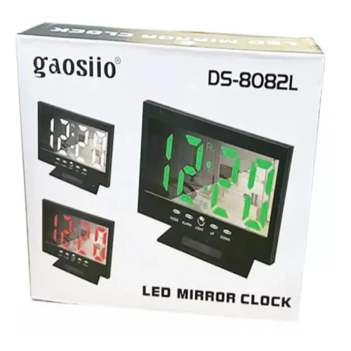 Огледален Дигитален Будилник gaosiio DS-8082L – ЗЕЛЕН