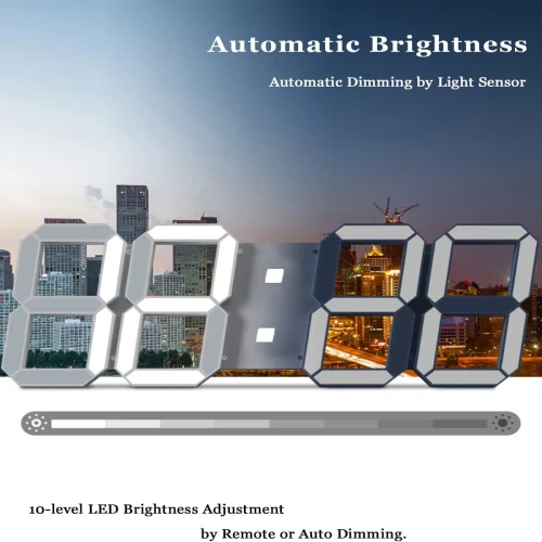 OR 119 CA19 Дигитален светещ LED часовник /Аларма – Бял