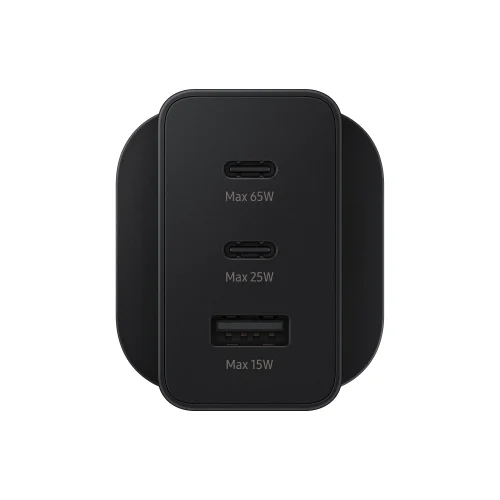 Оригинален адаптер Samsung Fast charger Trio 65W – Черен / EP-T6530NBEGEU-RETAIL