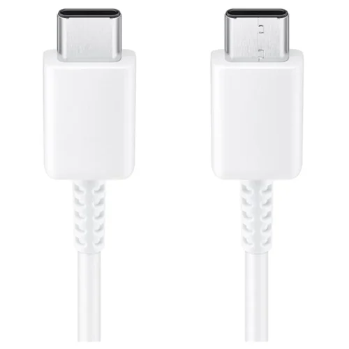 Оригинален Samsung КАБЕЛ (25w) USB-C to USB-C (1m) – Бял (плик) EP-DA705BWEGWW-BULK