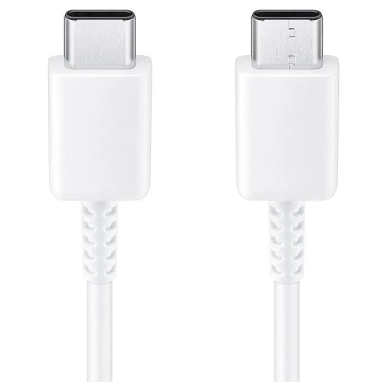 Оригинален Samsung КАБЕЛ (25w) USB-C to USB-C (1m) – Бял (плик) EP-DA705BWEGWW-BULK