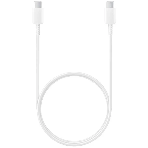 Оригинален Samsung КАБЕЛ (25w) USB-C to USB-C (1m) – Бял (плик) EP-DA705BWEGWW-BULK