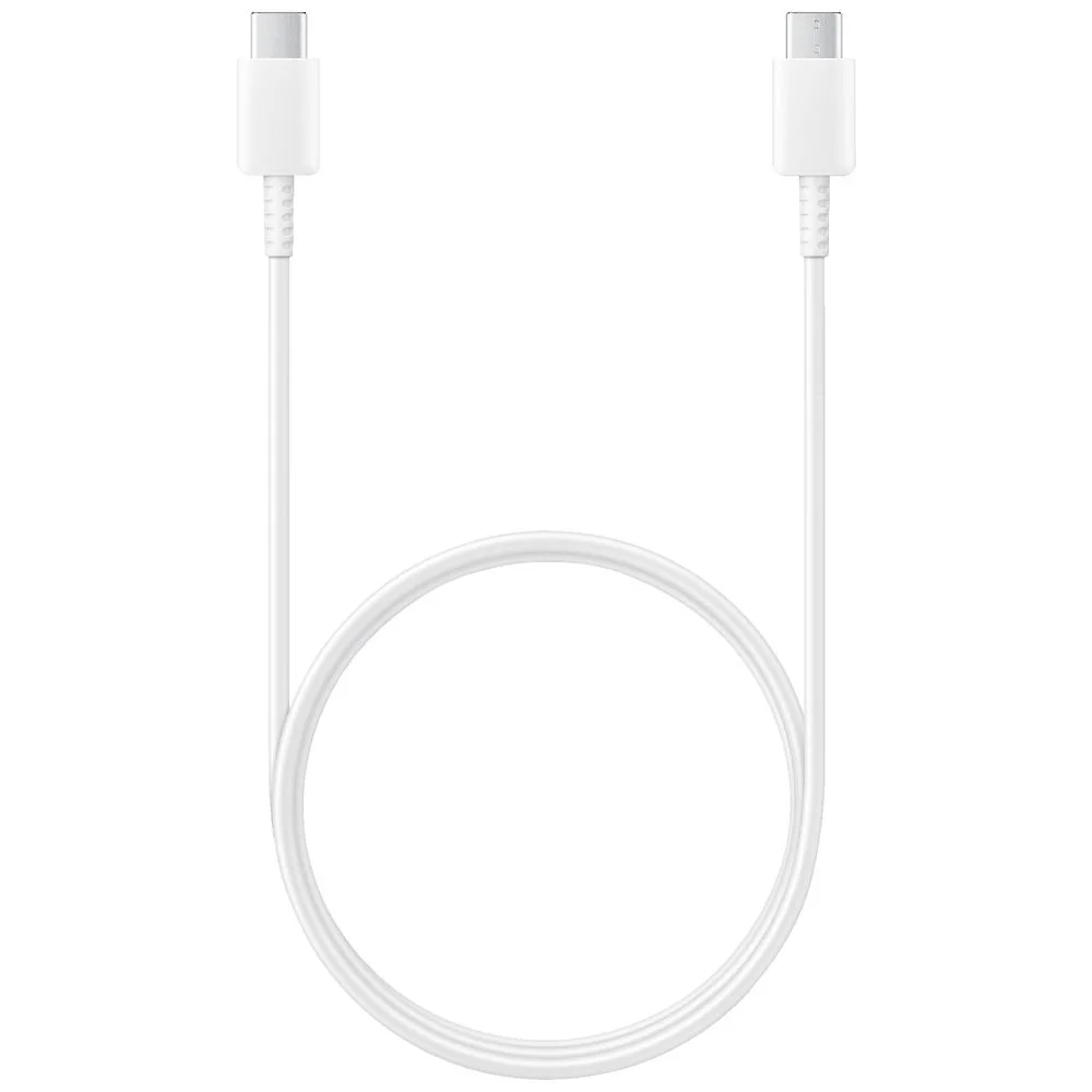 Оригинален Samsung КАБЕЛ (25w) USB-C to USB-C (1m) – Бял (плик) EP-DA705BWEGWW-BULK
