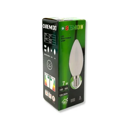 OSEMCO LED E14 крушка остра 7W