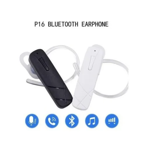 P16 Хендсфри Слушалки Bluetooth 4.2, Съвместими с Аndroid и IOS – Бял