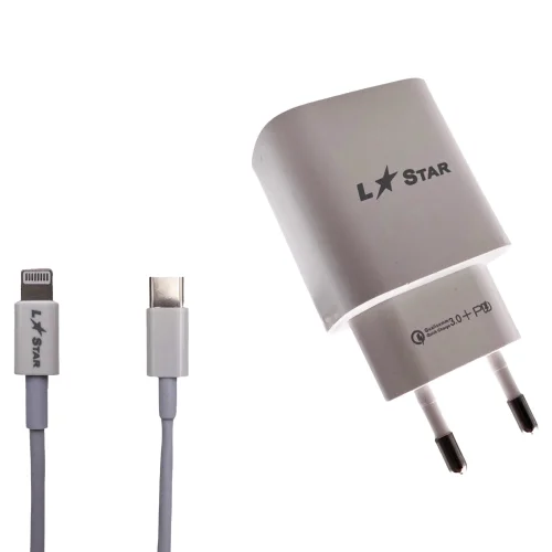 PD25W L✮STAR 2в1 TC-11 FAST 2изх. USB-C + QC3.0 USB към Lightning
