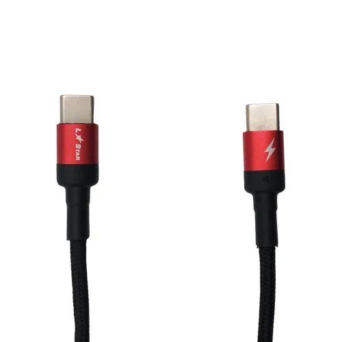 Плетен кабел LS-72 L✮STAR Type-C към Type-C Червен