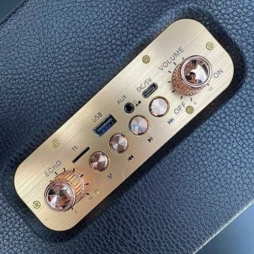 Портативна Караоке Система M4202 + с 2 Микрофона – Черен