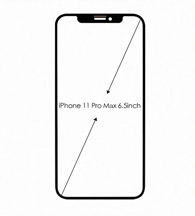 Предно стъкло (части) за iPhone 11 Pro max 6.5″ – Черен