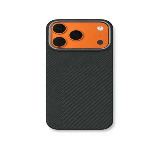Premium Carbon Case PKA TP-106 за iPhone 17 Pro / 18 Pro – Черен