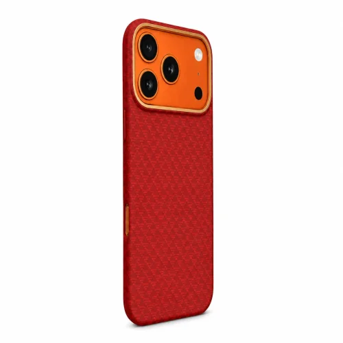 Premium Carbon Case PKA TP-106 за iPhone 17 Pro / 18 Pro – Червен