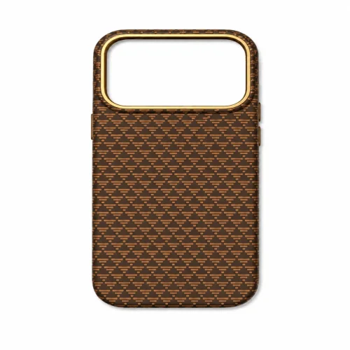 Premium Carbon Case PKA TP-106 за iPhone 17 Pro Max / 18 Pro Max – Кафяв