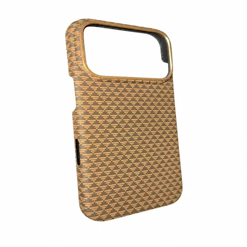 Premium Carbon Case PKA TP-106 за iPhone 17 Pro Max / 18 Pro Max – Кафяв