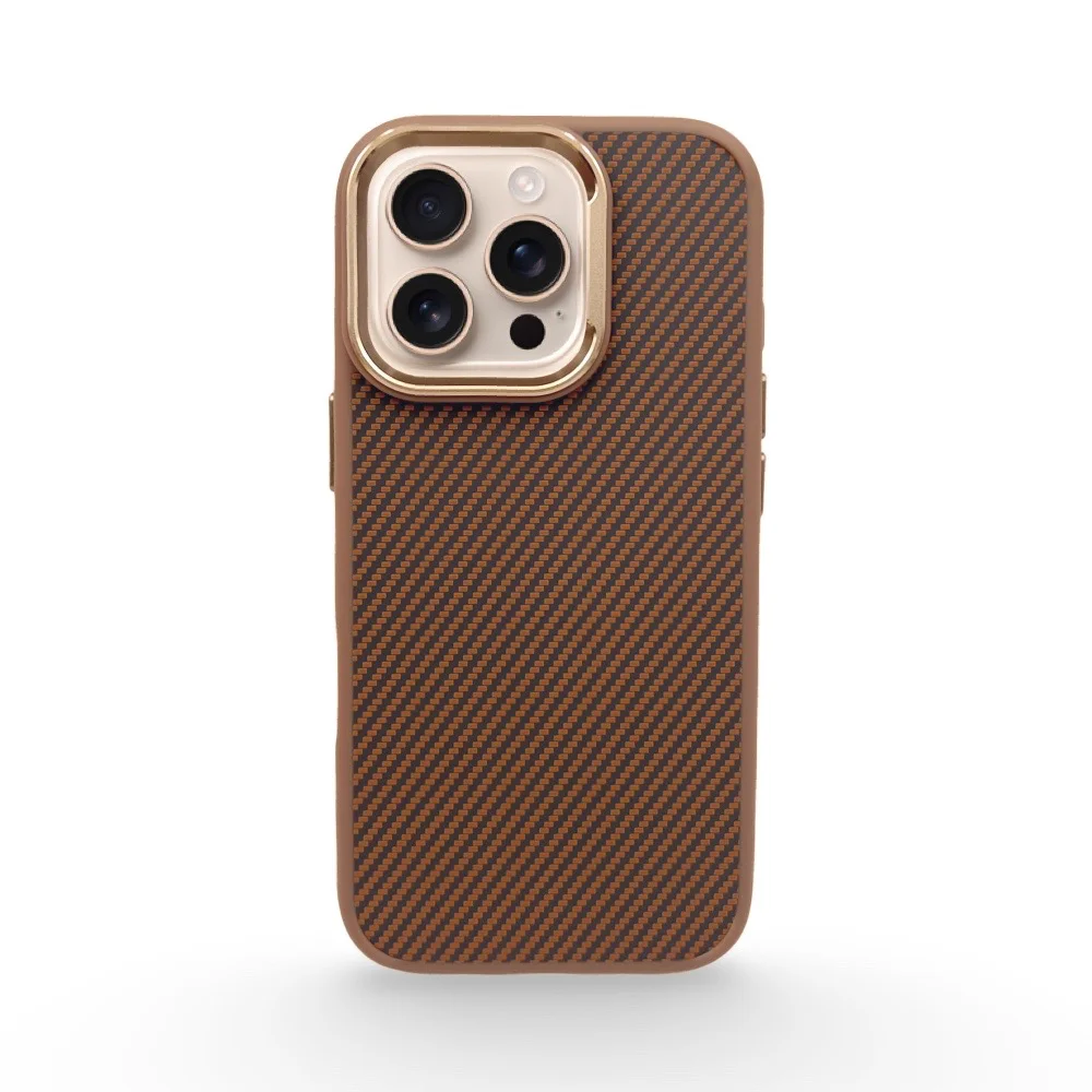 Premium Carbon Case TP-103 за iPhone 17 Air – Titanium Златист