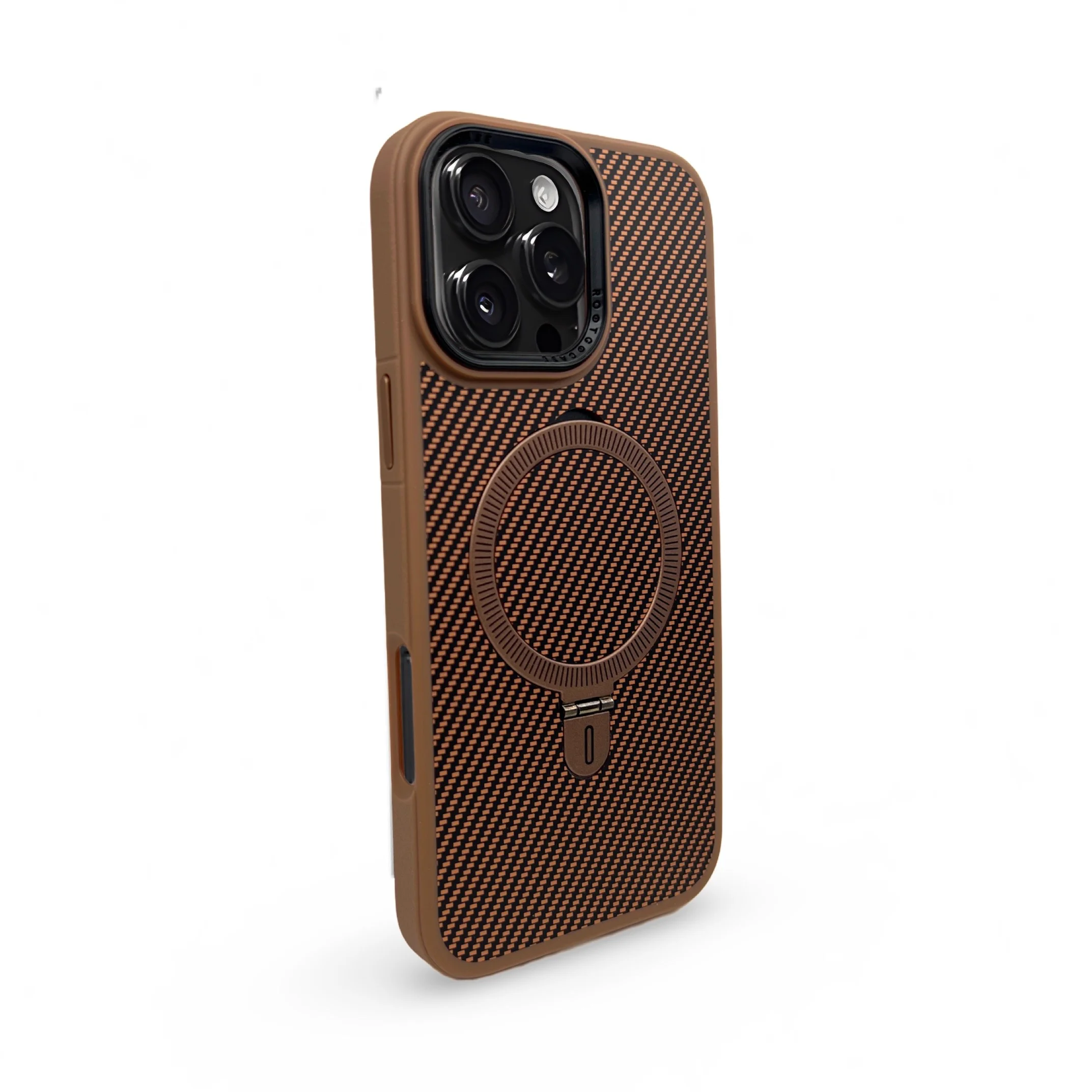 Premium Carbon MagSafe Case TP-100 за iPhone 16 – Titanium Златист