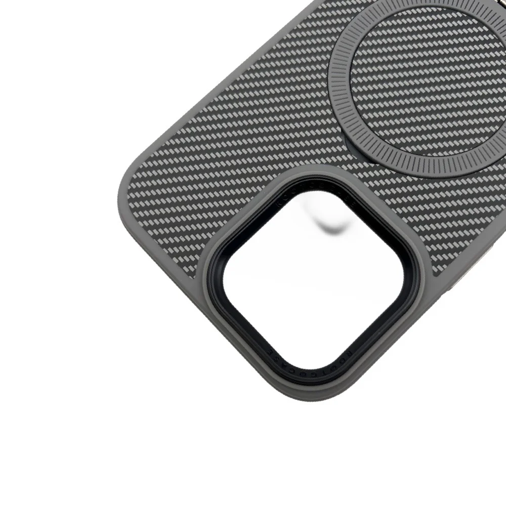 Premium Carbon MagSafe Case TP-100 за Samsung S25 Ultra – Titanium Сив