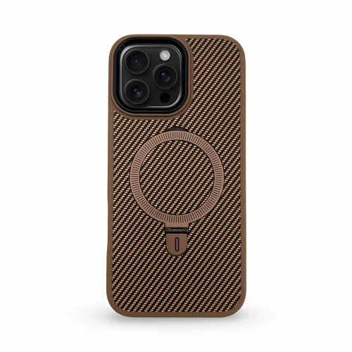 Premium Carbon MagSafe Case TP-100 за Samsung S26 Ultra – Titanium Златист