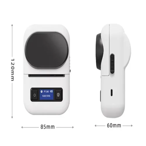 Преносим Bluetooth термичен принтер Lite PT-260 – Бял (Моби приложение)